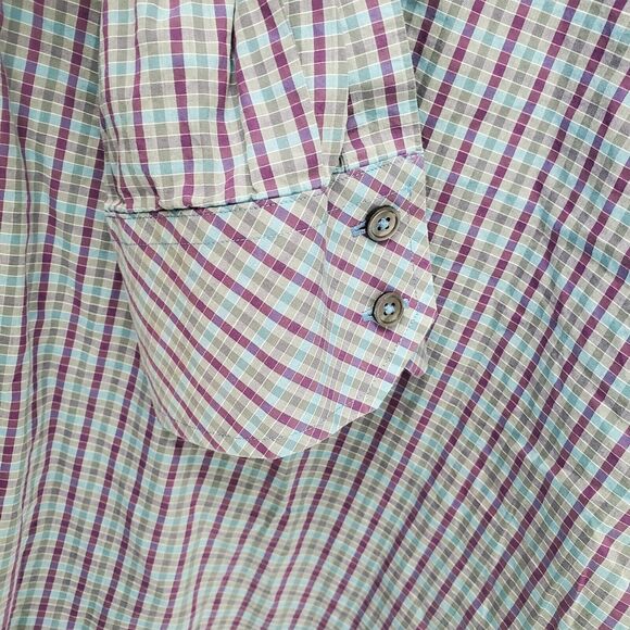 Zachary Prell Gray Purple Blue Stripe Long Sleeve Button Down Shirt Size XXL - Picture 7 of 7